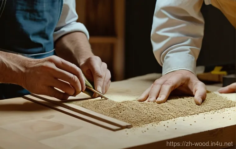 목재 재단 서비스 이용 팁 - **Prompt:** A sleek, modern woodworking workshop bathed in bright, professional lighting. In the for... 목재 재단 서비스 이용 팁 - **Prompt:** A sleek, modern woodworking workshop bathed in bright, professional lighting. In the for...