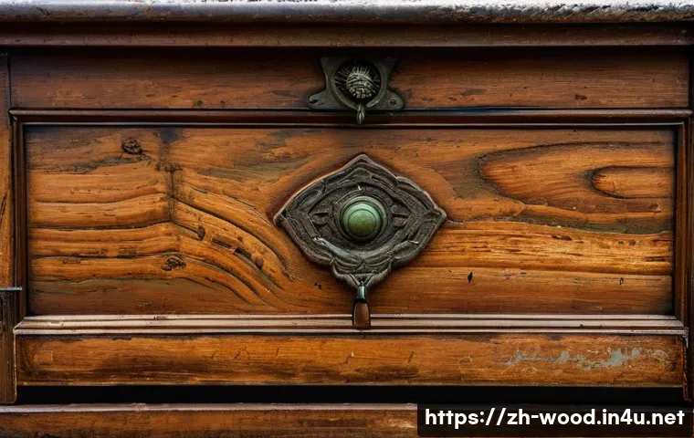 목재 변색 원인과 해결책 - **Prompt 1: Water Damage and Early Mold Growth**
    "A detailed close-up shot of an antique wooden ...