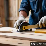 목공예 입문용 공구 추천 - A detailed, realistic workshop scene featuring a beginner woodworker using a traditional pull saw wi...